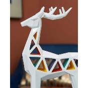 Sculpture Cerf Moderne en Résine 27 cm