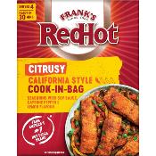 Frank's Red Hot California Style - Assaisonnement citron vert, soja et piment pour saumon avec sachet cuisson