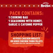 Frank's Red Hot Georgia Style - Assaisonnement miel, ail et piment pour poulet avec sachet cuisson