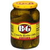 B&G Crunchy Kosher Dills Whole - Gros Cornichons Croquants à l'Américaine
