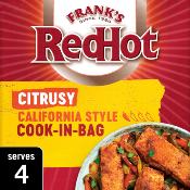 Frank's Red Hot California Style - Assaisonnement citron vert, soja et piment pour saumon avec sachet cuisson