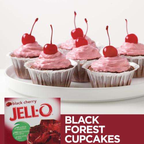 Jell-O Black Cherry Black Forest CupCakes