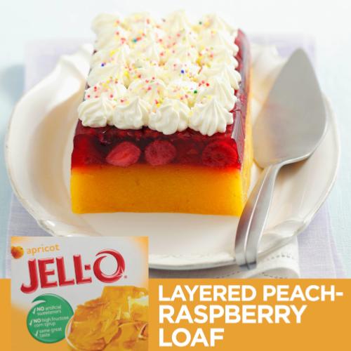 Jell-O Layered Peach-Raspberry Loaf