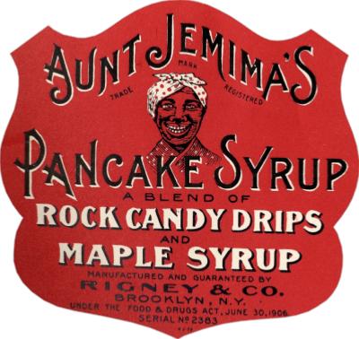 Etiquette Sirop pour Pancakes Aunt Jemima