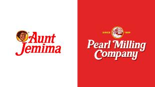 Ancien logo Aunt Jemima Nouveau logo Pearl Milling Company