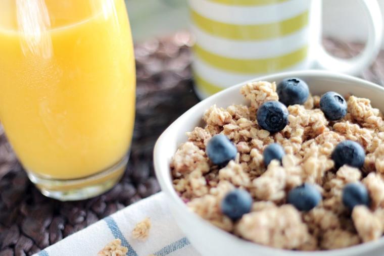 Crales Granola Muesli et Fruits, Jus d'Orange 