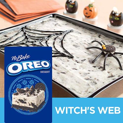 Jell-O No Bake Oreo Cheesecake Witch's Web