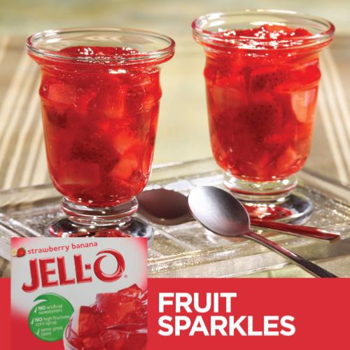 Jell-O Strawberry Banana Fruit Sparkles